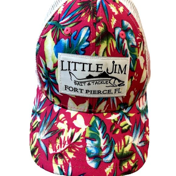 Hawaiian Trucker Hat Tropical Pink Fishing Gorpcore Colorful Skater Surfer NWOT - Picture 1 of 10